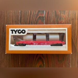 TYCO #342D Skid Flat Red Train Car - Vintage (New) in Original Box